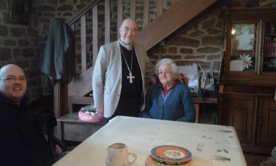 Monseigneur Bestion et Mme Maleyrat au Longy l 2 mai 2019