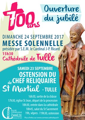 Affiche de l'Ouverture du Jubilé - 23 et 24 septembre 2017