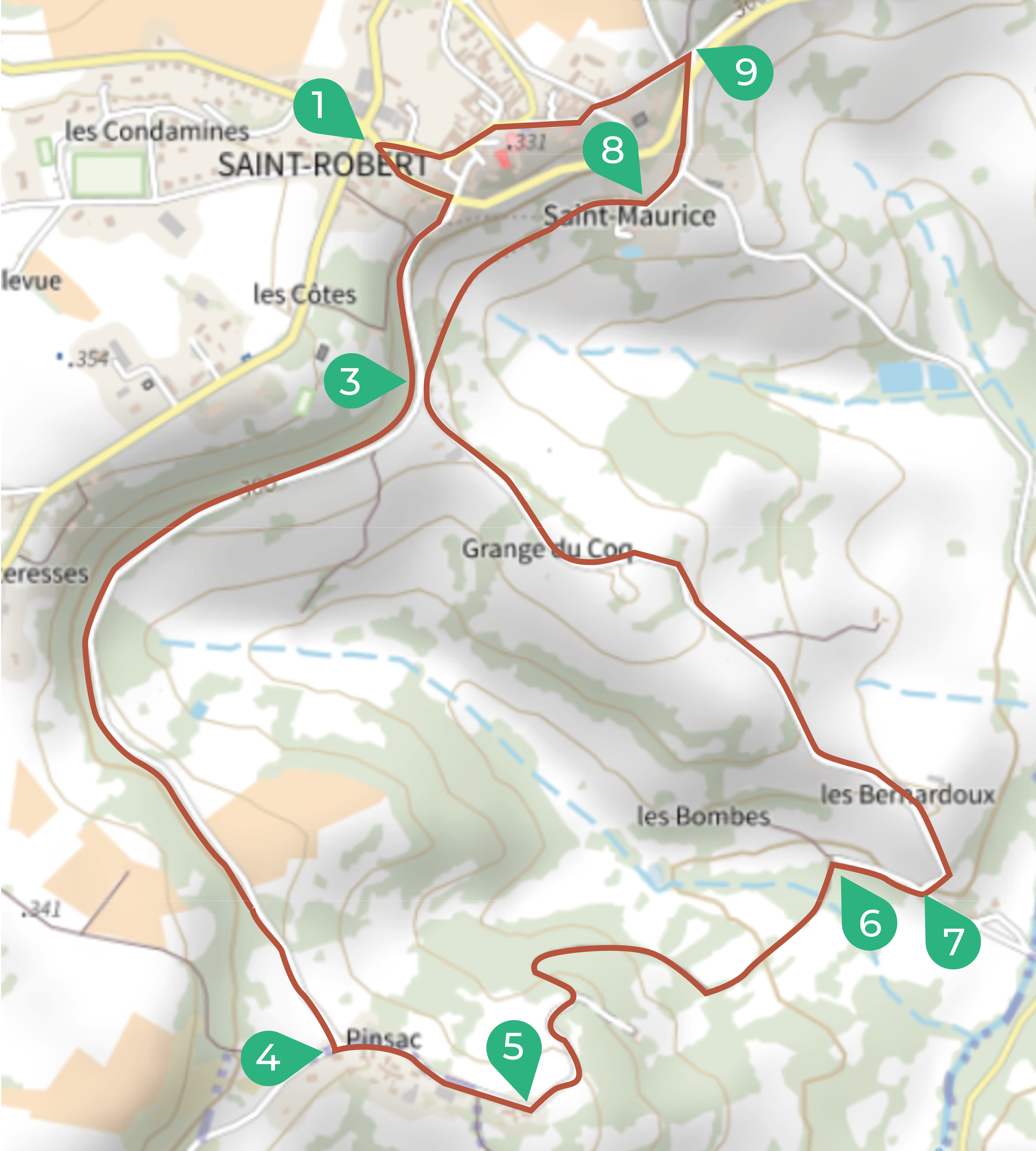 Carte Saint Robert site internet